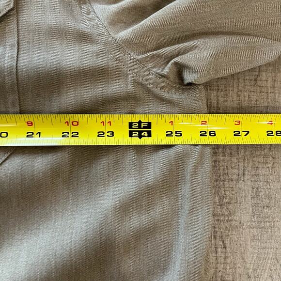 Wrangler Khaki Short Sleeve Button Down Shirt XL Utility Pockets Cotton Blend - Picture 6 of 9